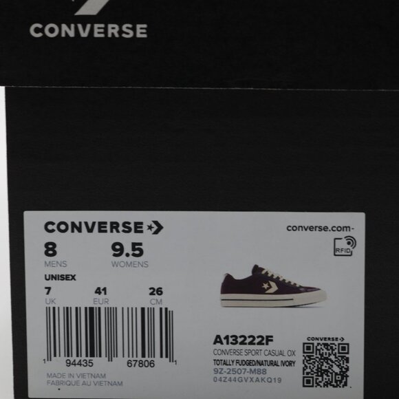 Converse Unisex Skateboarding Comfortable Sport Casual Canvas Shoes Brown Size 8 - Picture 11 of 11